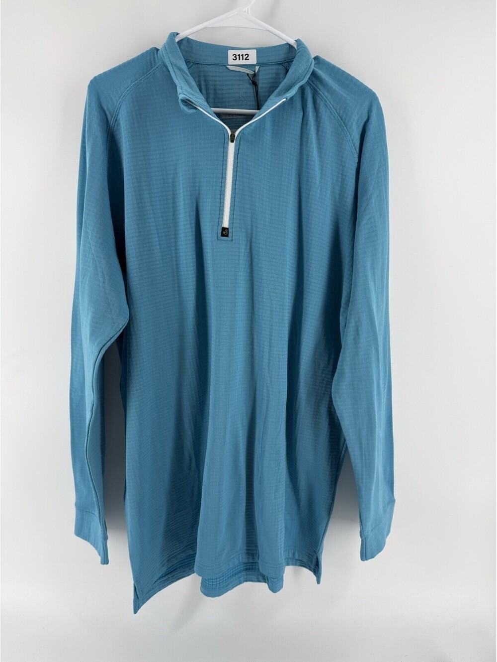 Swannies Golf Men's XL Blue 1/4 Zip Mock Neck Long Sleeve Pullover Polo NWT